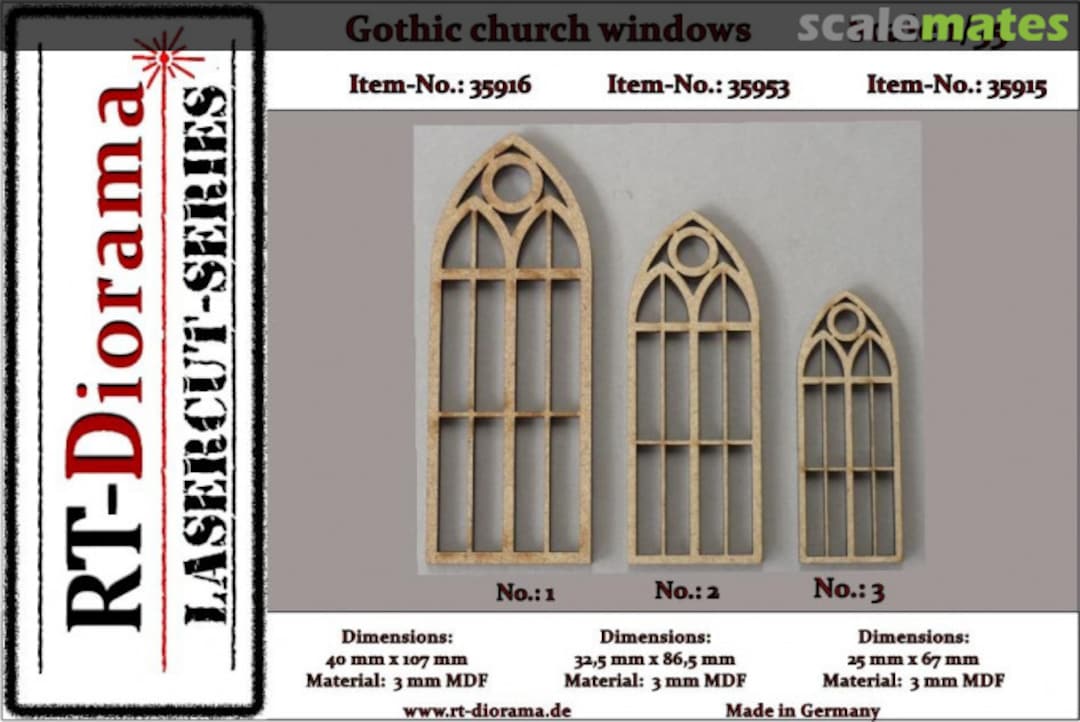 Boxart Gothic church windows No.2 35953 RT-Diorama