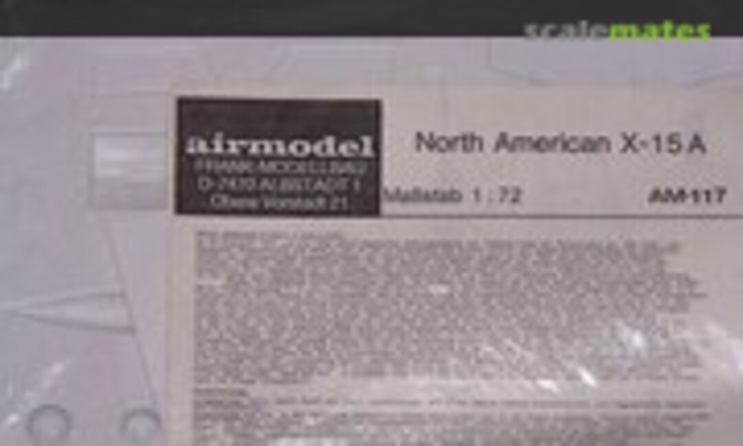 1:72 North American X-15 A (Airmodel AM-117)