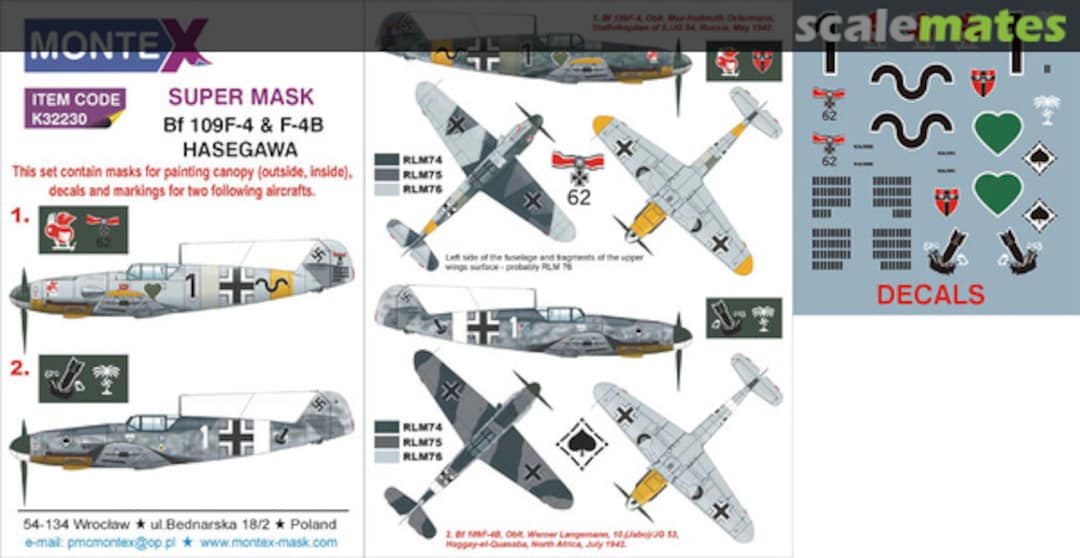 Boxart Bf 109F-4/F-4B K32230 Montex