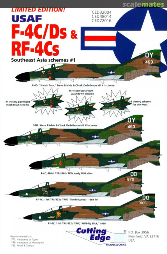 Boxart F-4C/Ds & RF-4Cs CED48014 Cutting Edge Modelworks