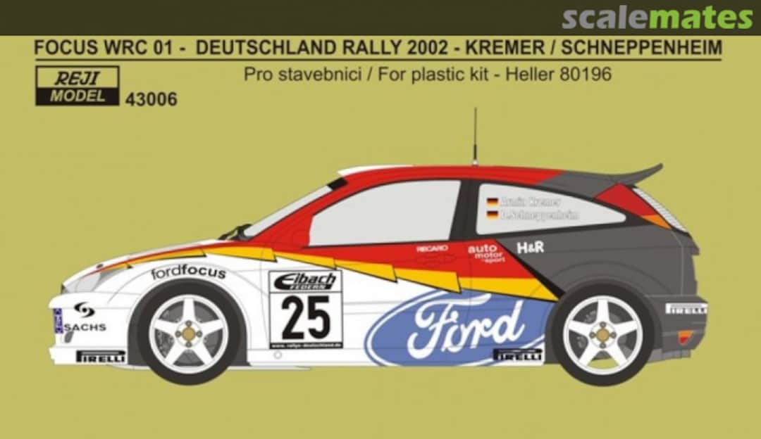 Boxart Ford Focus WRC 01 - Rally Deutschland 2002 43019 REJI Model