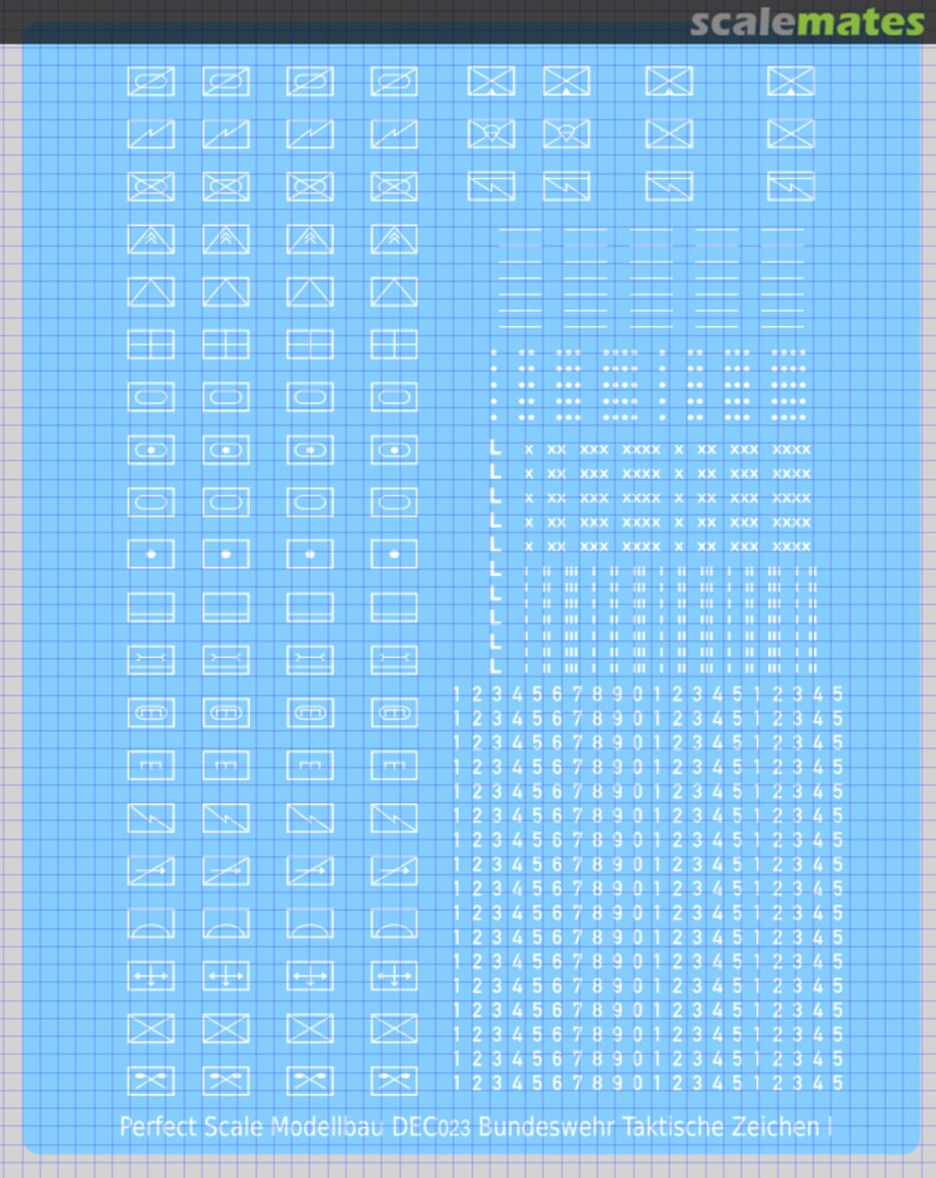 Boxart Taktische Zeichen der Bundeswehr (weiss) DEC023 Perfect Scale Modellbau