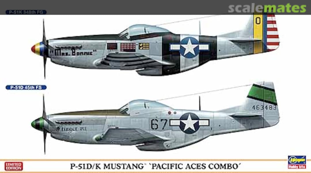 Boxart P-51D/K Mustang `Pacific Aces Combo´ 02020 Hasegawa