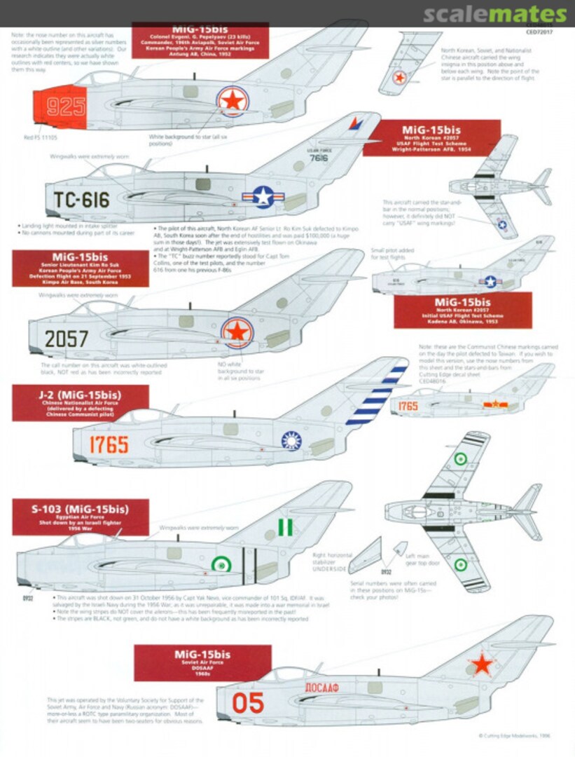 Contents MiG-15bis "FAGOTs" CED48015 Cutting Edge Modelworks