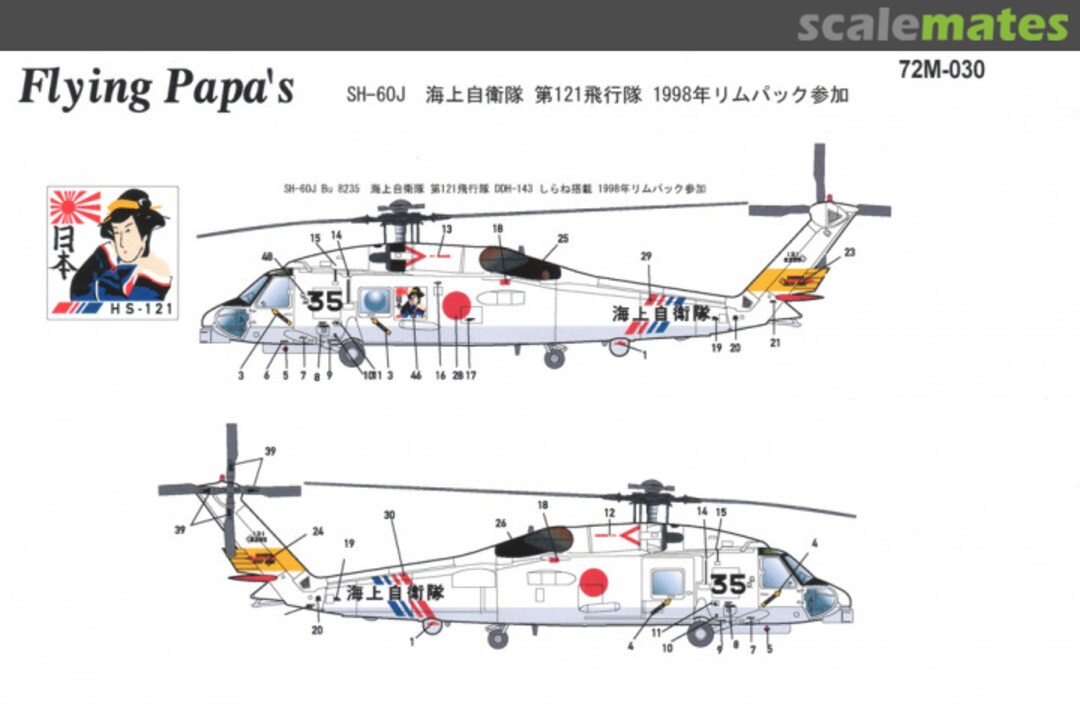 Boxart SH-60J JMSDF 72M-030 Flying Papa's Decals