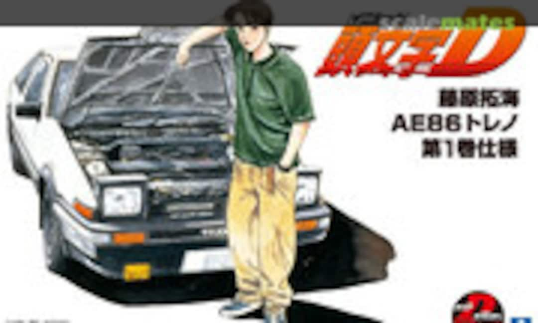 1:24 Takumi Fujiwara Sprinter Trueno AE86 Comic Version (Aoshima 059609)