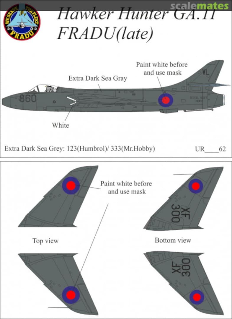 Boxart Hawker Hunter GA.11 FRADU (late) UR4862 UpRise Decal Serbia