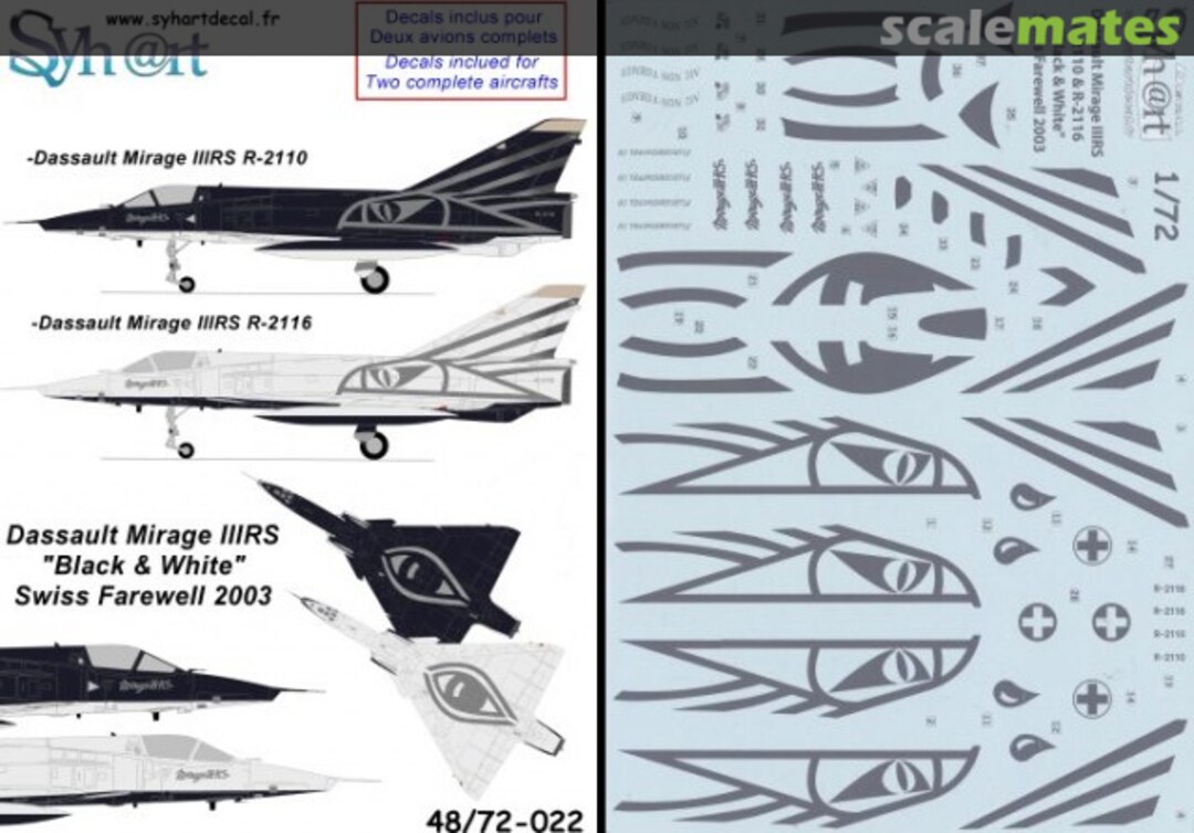 Boxart Dassault Mirage IIIRS 72-022 Syhart