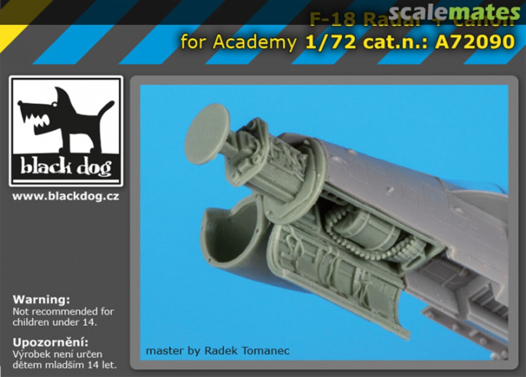 Boxart F-18 radar & canon A72090 Black Dog