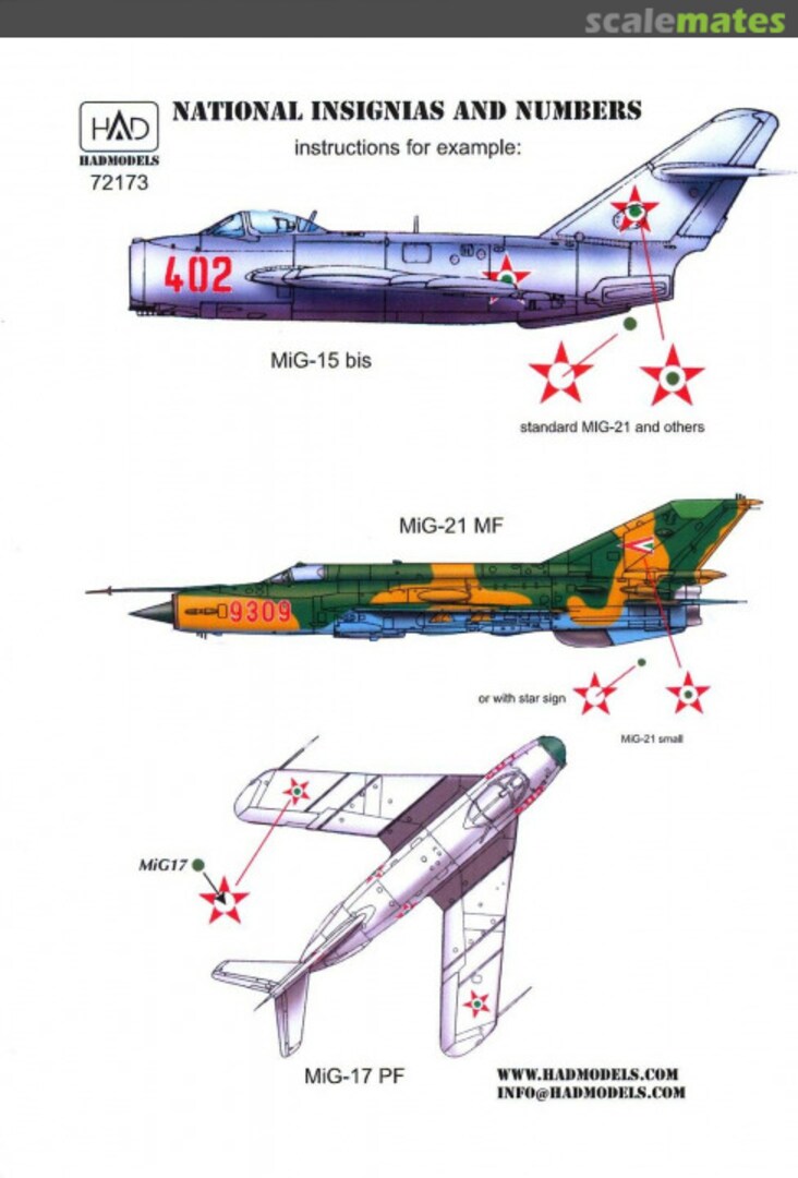 Boxart Hungarian National Insignias and Numbers 1951-1998 72173 HADmodels 