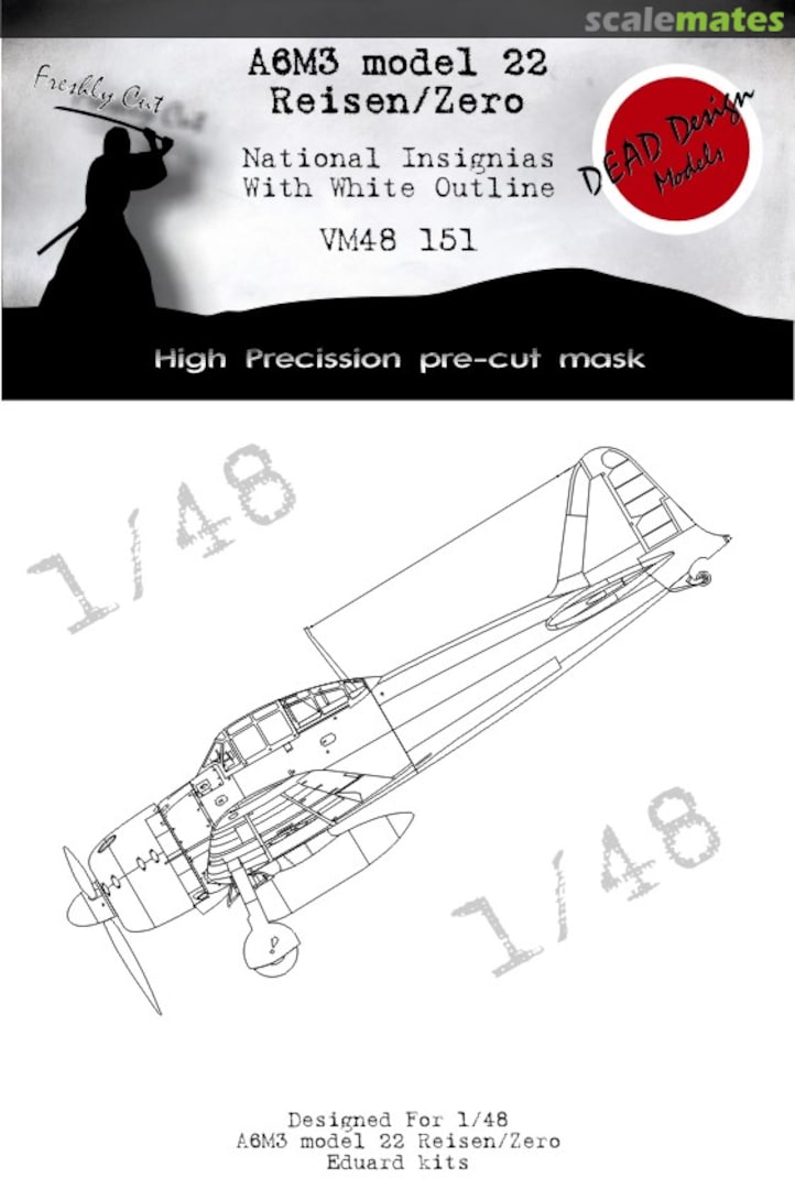 Boxart A6M3 m.22 Nat. Ins. w white outline VM48151 DEAD Design Models