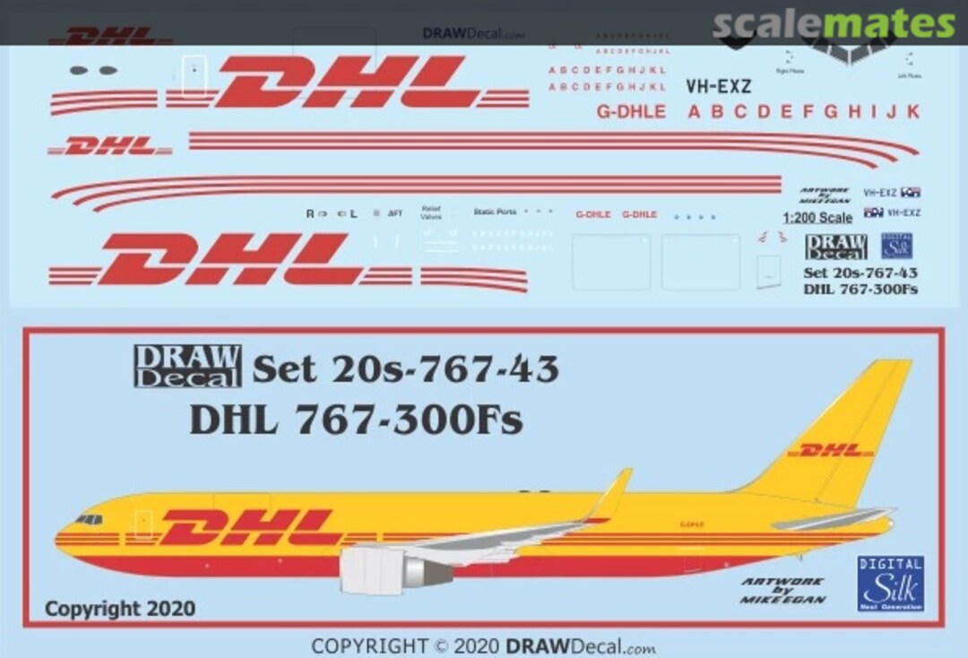 Boxart DHL Cargo 767-300Fs 20-767-43 Draw Decal