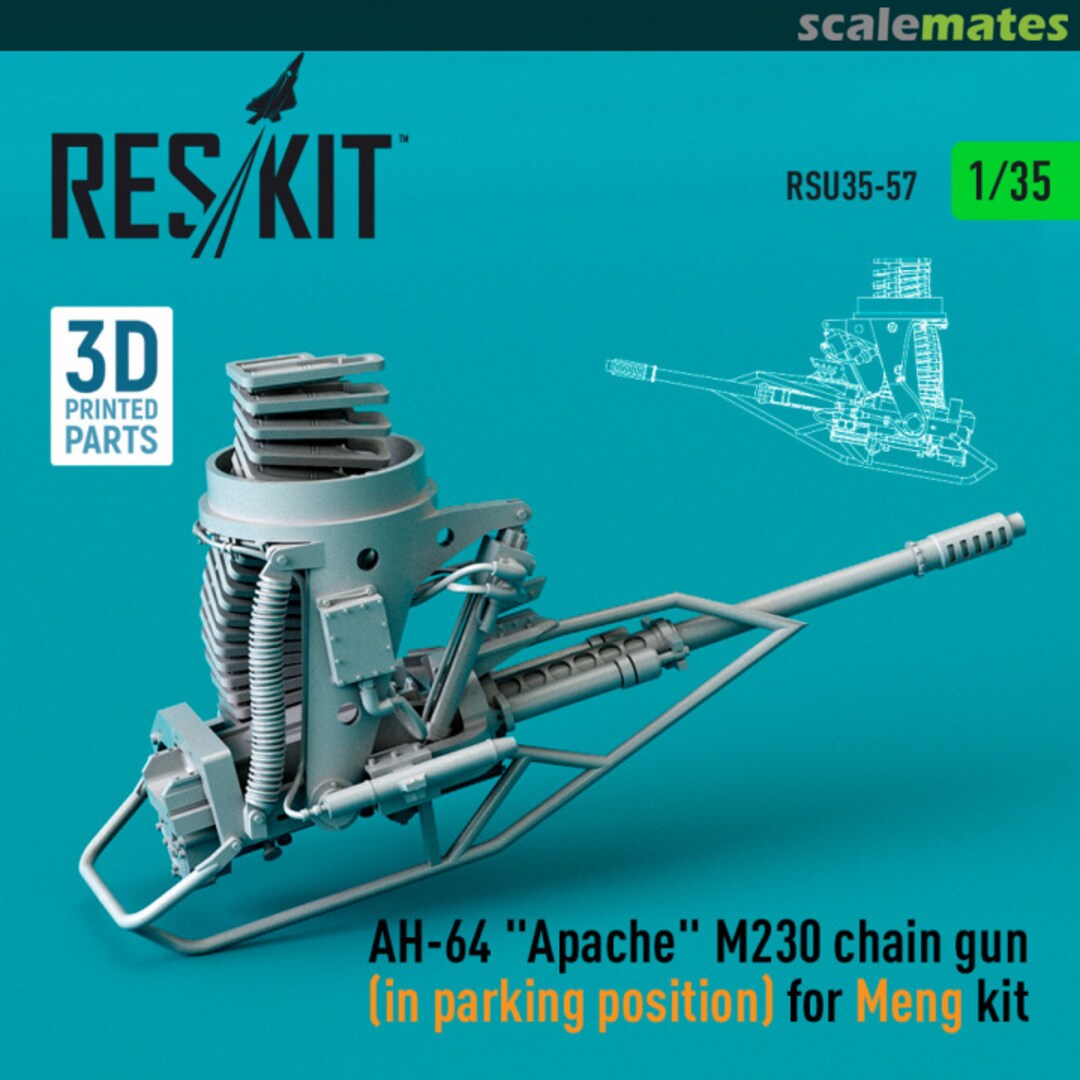 Boxart AH-64 Apache M230 chain gun (in parking position) RSU35-0057 ResKit