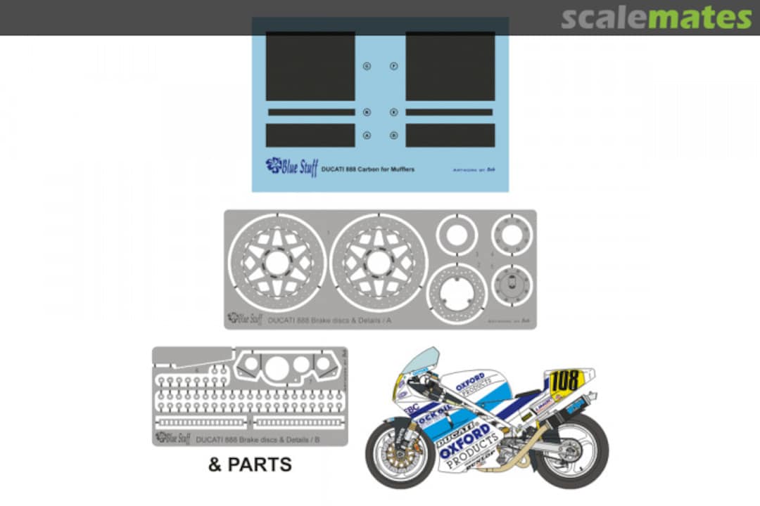 Boxart Ducati 888 Oxford Products 12-050 Blue Stuff