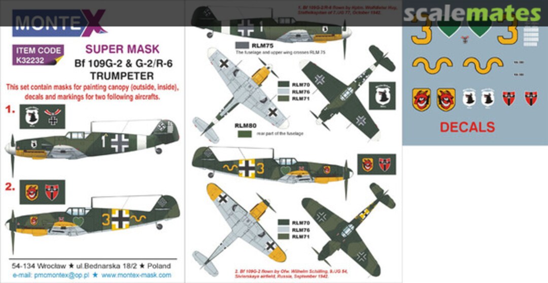 Boxart Bf 109G-2 & G-2/R-6 K32232 Montex