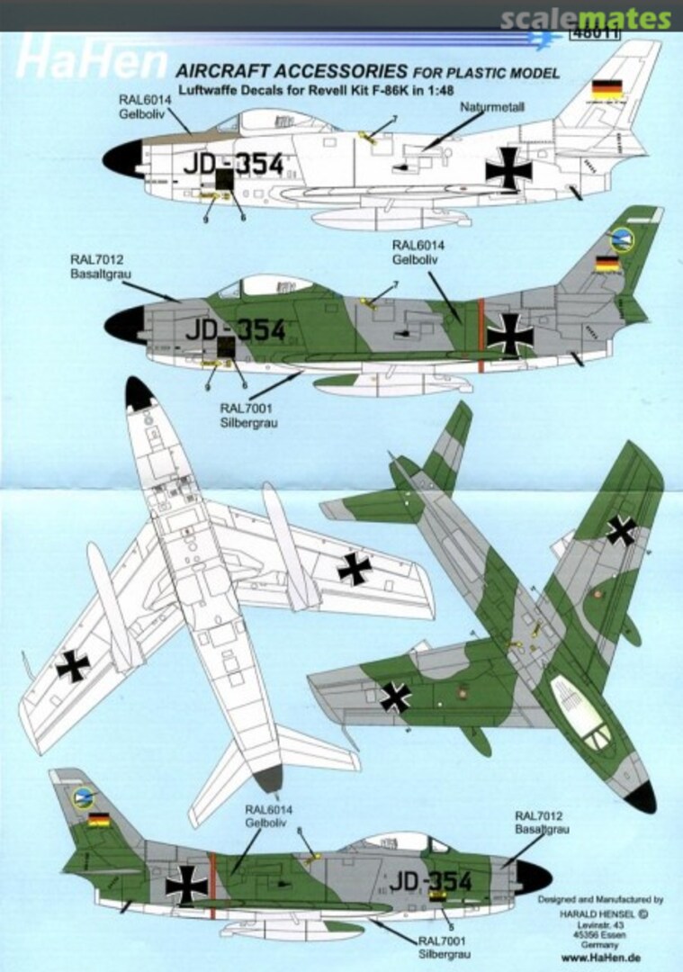 Boxart F-86 K Luftwaffe 48011 HaHen