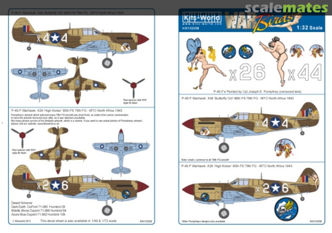 Boxart P-40F Warhawks KW132038 Kits-World