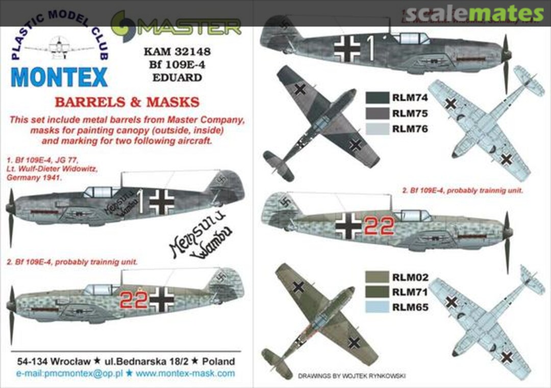 Boxart Bf 109E-4 KAM32148 Montex