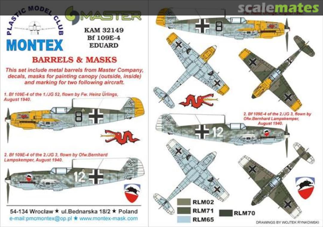 Boxart Bf 109E-4 KAM32149 Montex