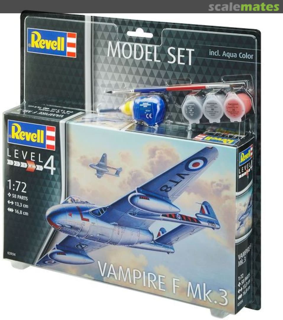 Boxart Vampire F Mk.3 63934 Revell