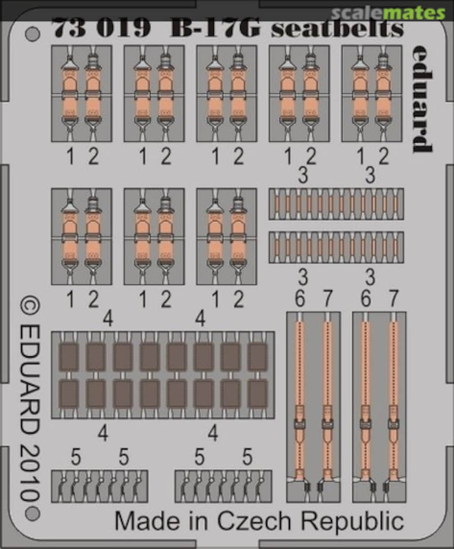 Boxart B-17G seatbelts 73019 Eduard