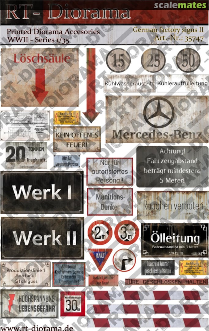 Boxart Printed Accessories: German factory signs Set #2 35747 RT-Diorama