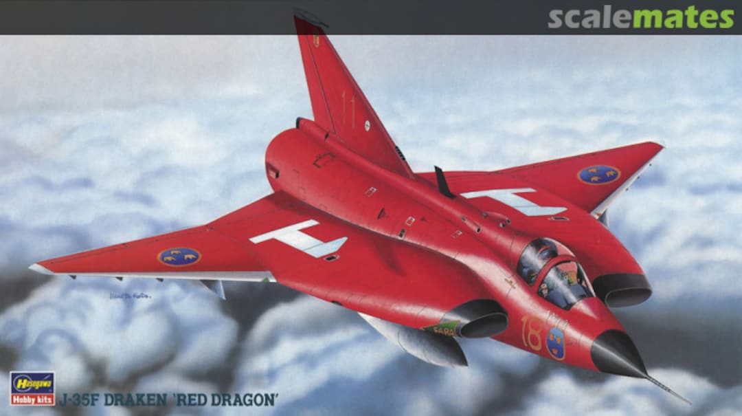 Boxart J-35F Draken `Red Dragon´ 51461 Hasegawa