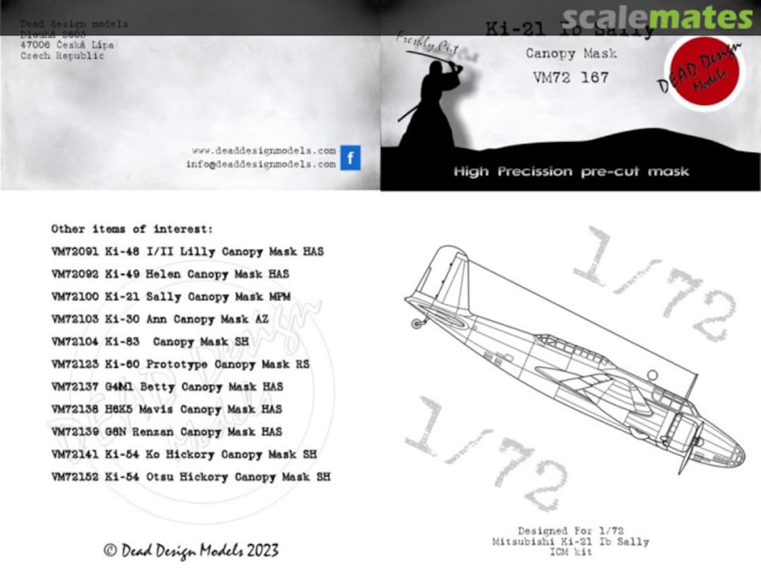 Boxart Ki-21 Ib Sally VM72167 DEAD Design Models