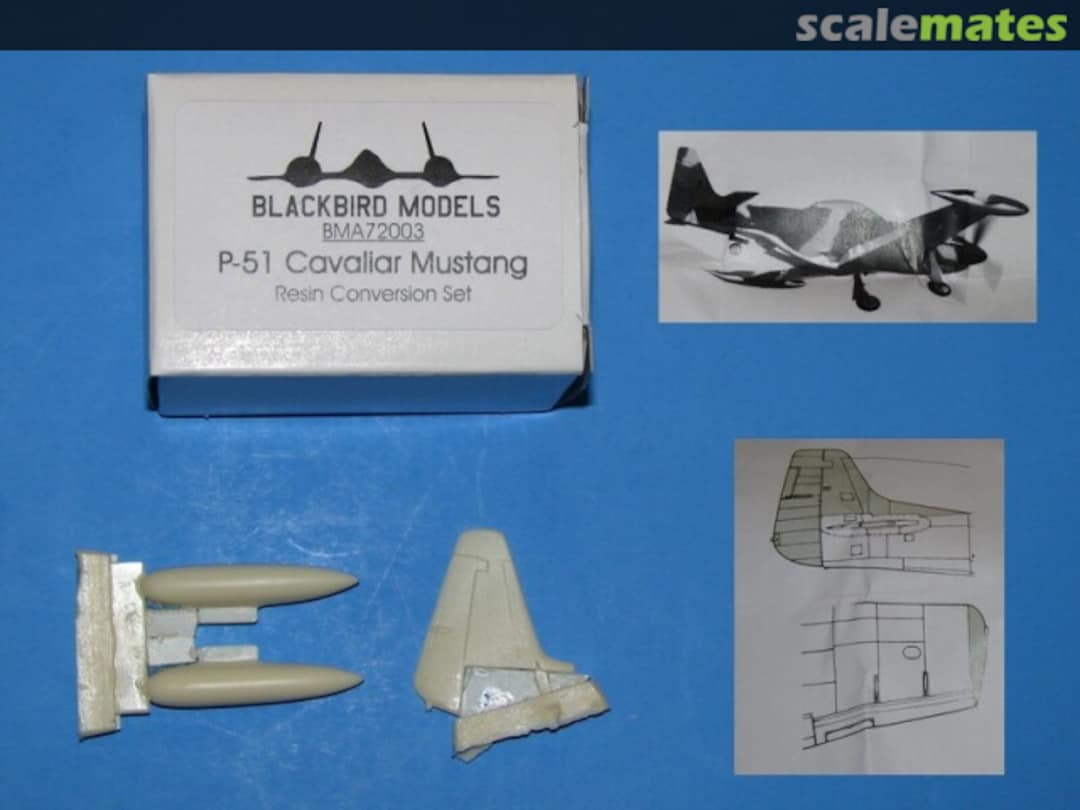 Boxart P-51D Cavalier Mustang BMA72003 Blackbird Models