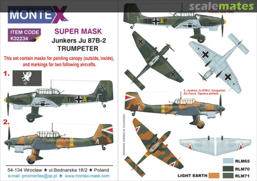 Boxart Junkers Ju 87B-2 Stuka K32234 Montex