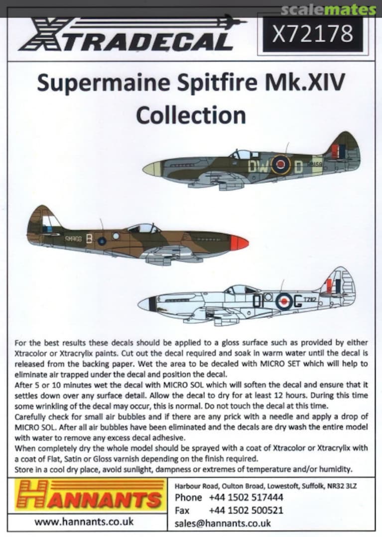 Boxart Supermarine Spitfire Mk.XIV X72178 Xtradecal