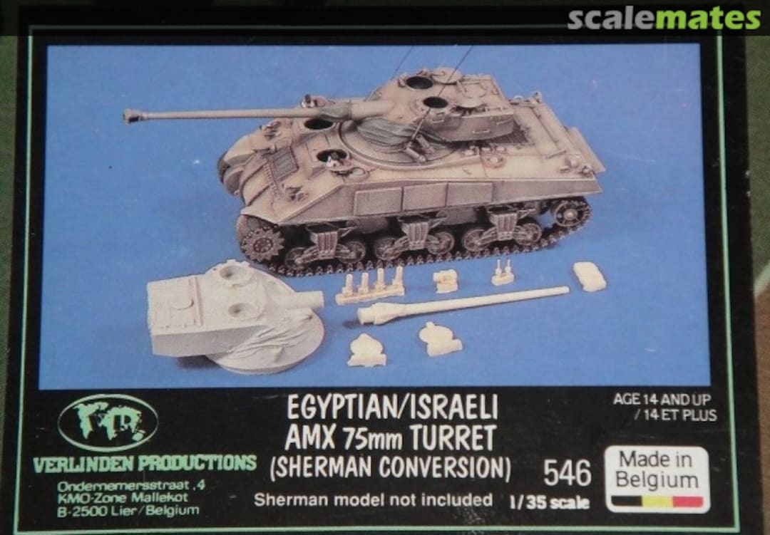 Boxart Egyptian/Israeli AMX 75mm Turret 546 Verlinden Productions