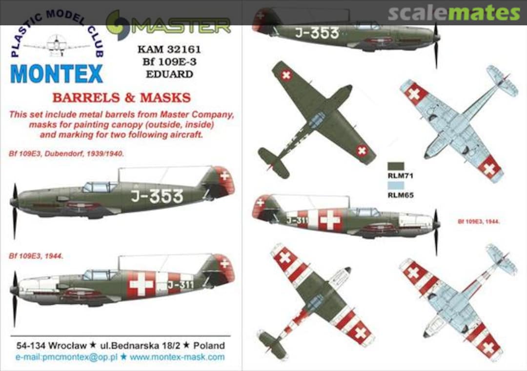 Boxart Bf 109E-3 - Swiss Air Force KAM32161 Montex