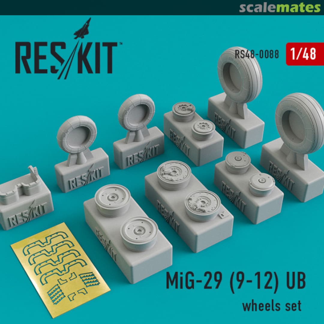 Boxart MiG-29 (9-12) UB Wheels Set RS48-0088 ResKit