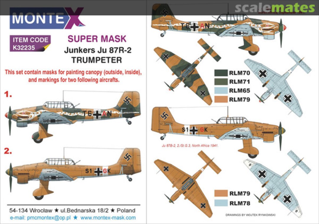 Boxart Junkers Ju 87R-2 Stuka K32235 Montex