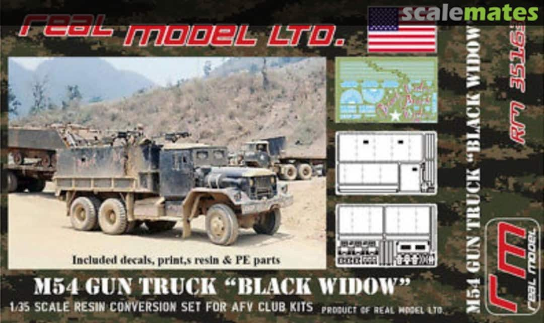 Boxart M54 Gun Truck ‘Black Widow’ RM35163 Real Model