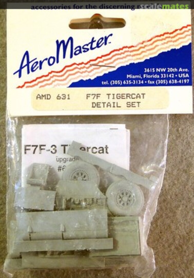 Boxart F7F Tigercat Detail Set AMD 631 AeroMaster