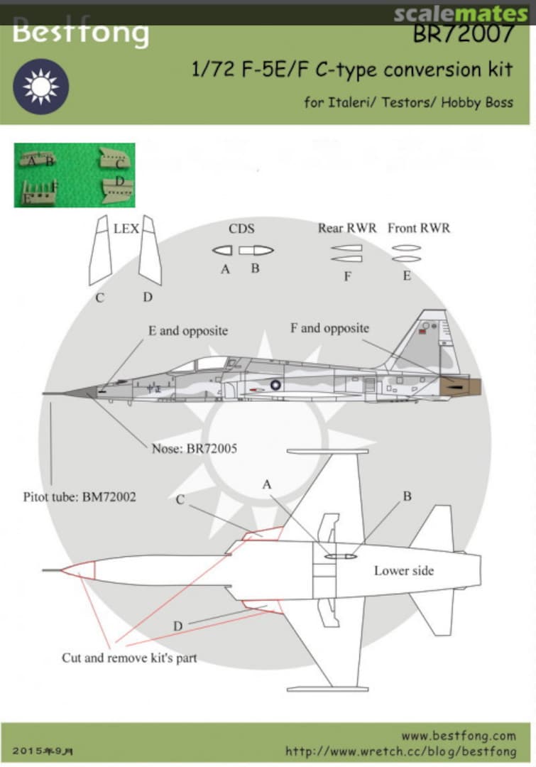 Boxart F-5E/F - C-type conversion kit BR72007 Bestfong