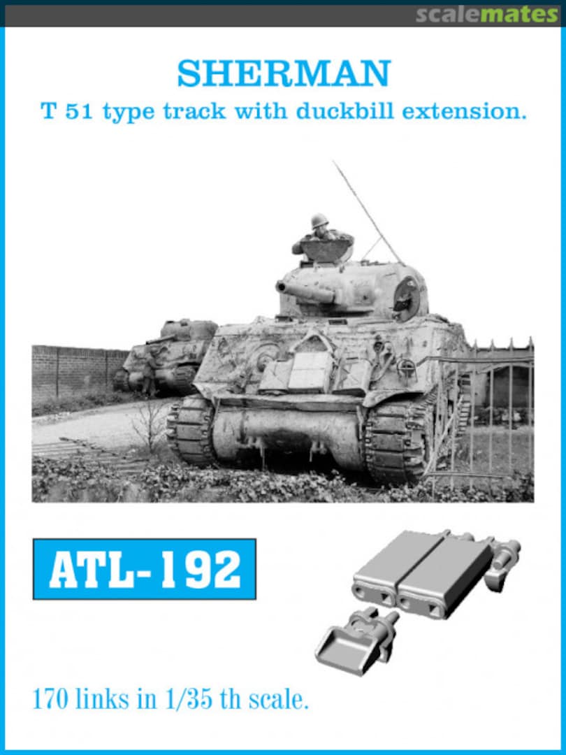 Boxart Sherman T51 Track with Duckbill Extensions ATL-192 Friulmodel