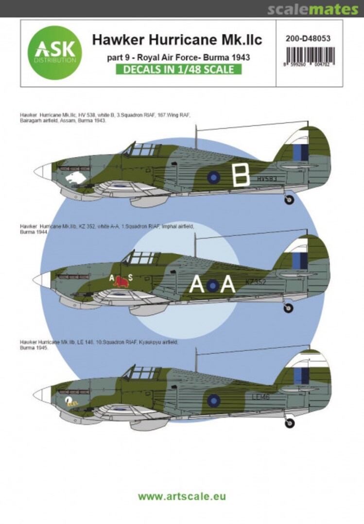 Boxart Hawker Hurricane Mk.IIc 200-D48053 ASK