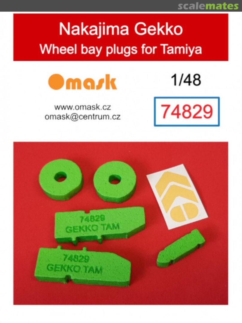 Boxart Nakajima Gekko wheel bay plugs 74829 Omask