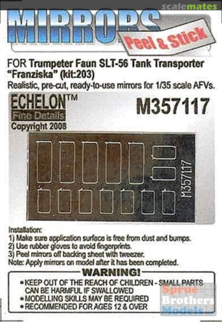 Boxart Faun SLT-56 Tank Transporter "Franziska" M357117 Echelon Fine Details