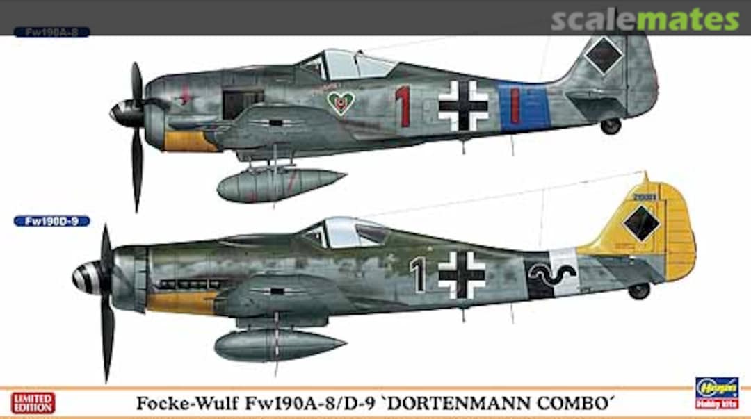 Boxart Focke-Wulf FW190A-8/D-9 'Dortenmann Combo' 02078 Hasegawa