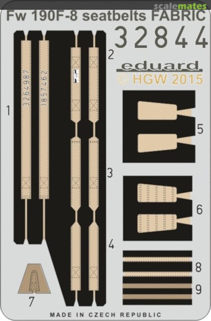 Boxart Fw 190F-8 seatbelts (FABRIC) 32844 Eduard