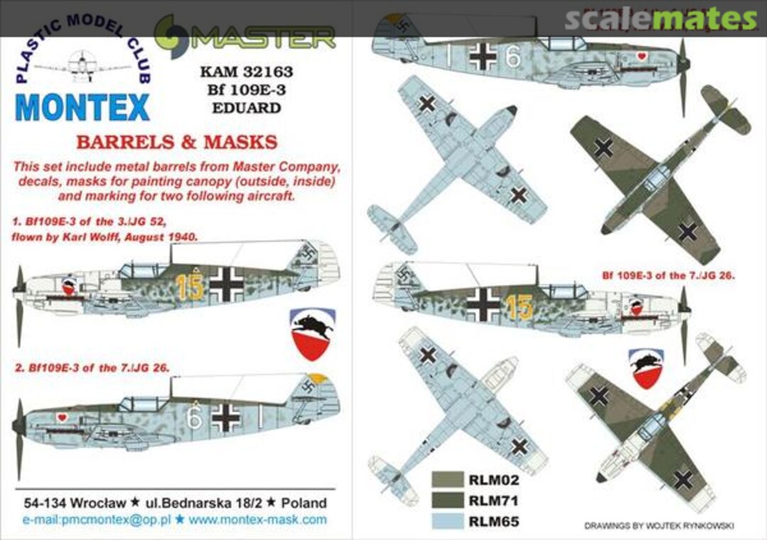 Boxart Bf 109E-3 KAM32163 Montex