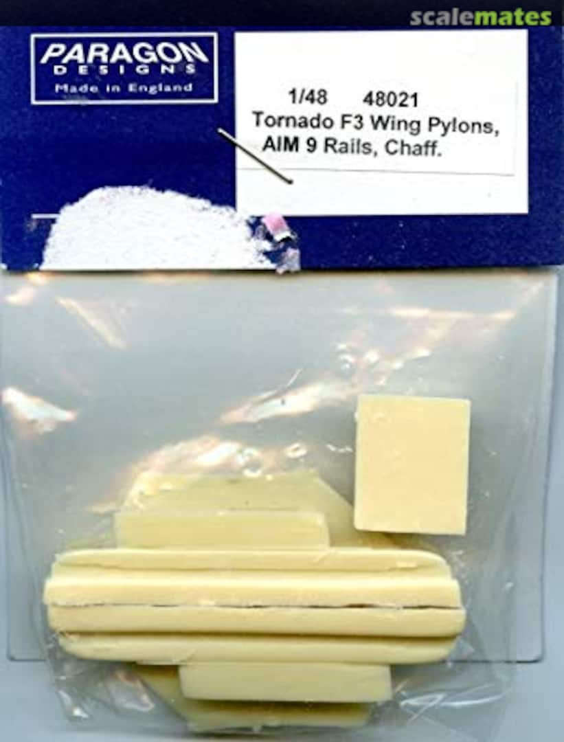 Boxart Tornado F3 Wing Pylons, AIM 9 Rails, Chaff 48021 Paragon Designs