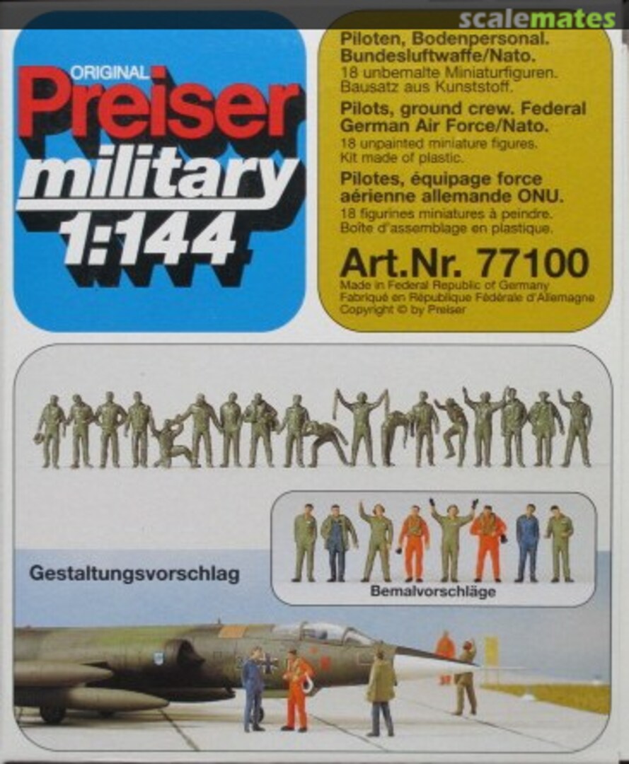 Boxart Piloten, Bodenpersonal Bundesluftwaffe/Nato. 77100 Preiser