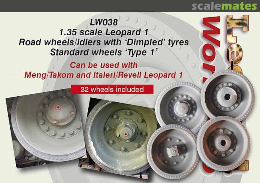 Boxart Leopard 1 Type 1 standard wheels dimpled LW038 Leopard Workshop