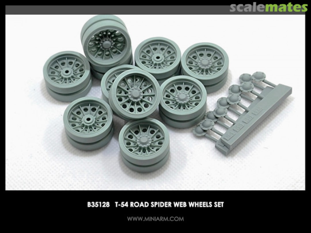 Boxart T-54 Road Spider web wheels set B35128 Miniarm