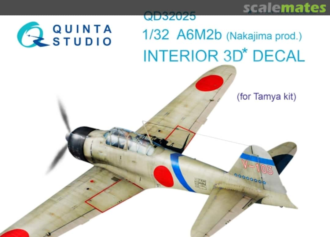 Boxart A6M2B interior 3D decals QD32025 Quinta Studio